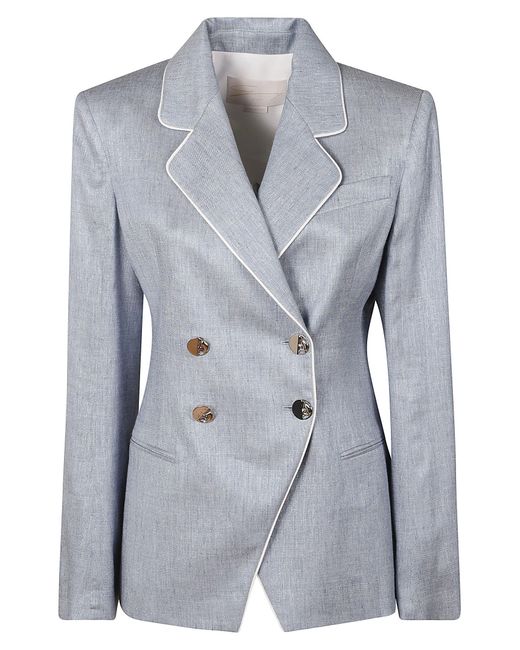 Genny Blue Jacquard Double-Breasted Dinner Jacket