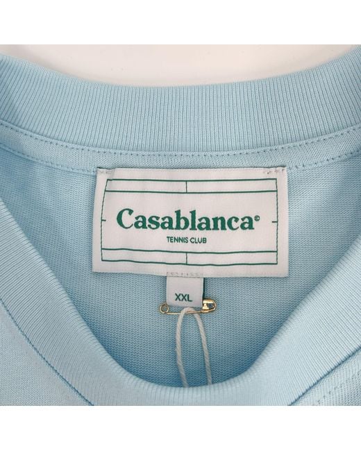 Casablanca Blue Tennis Club Icon Screen Printed T-Shirt for men