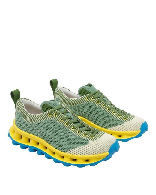 Camper Green Sneakers Fabric Rubber Sole