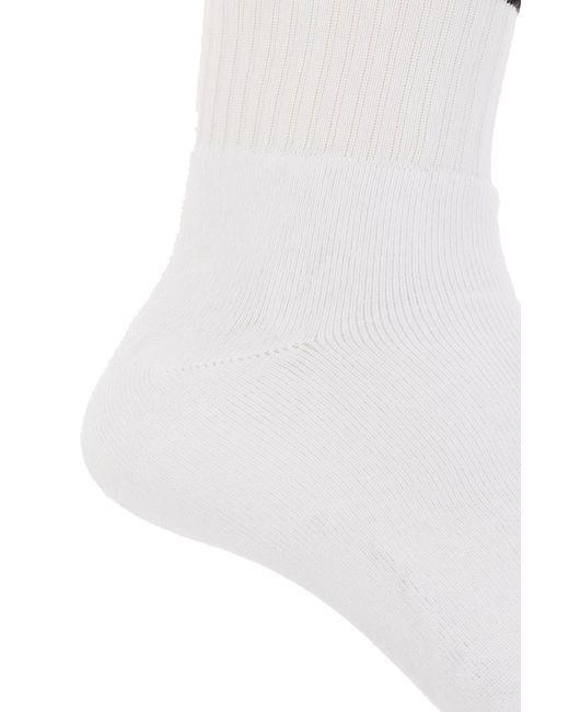 Versace White Socks With Logo for men