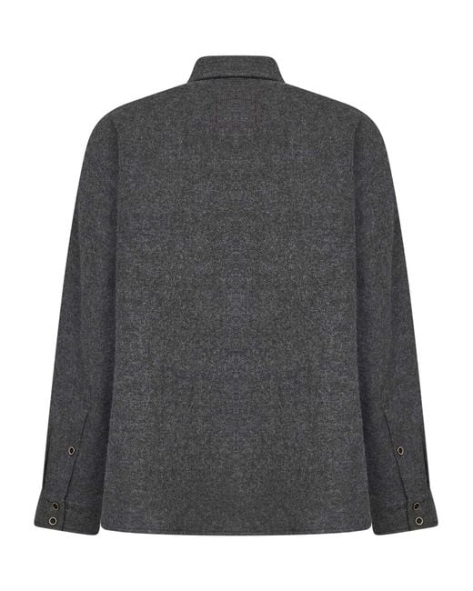 Uma Wang Gray Virgin Wool Tavis Overshirt for men