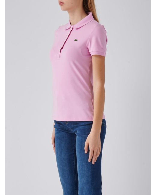 Lacoste Pink Cotton T-Shirt