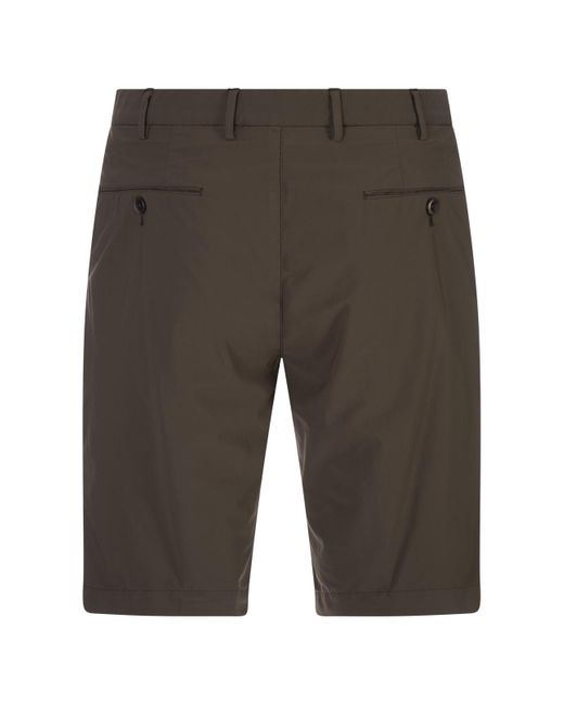 PT Torino Gray Stretch Cotton Shorts for men