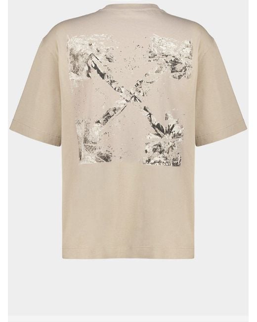 Off-White c/o Virgil Abloh Natural T-Shirt Spices Arrow Cotton T-Shirts for men