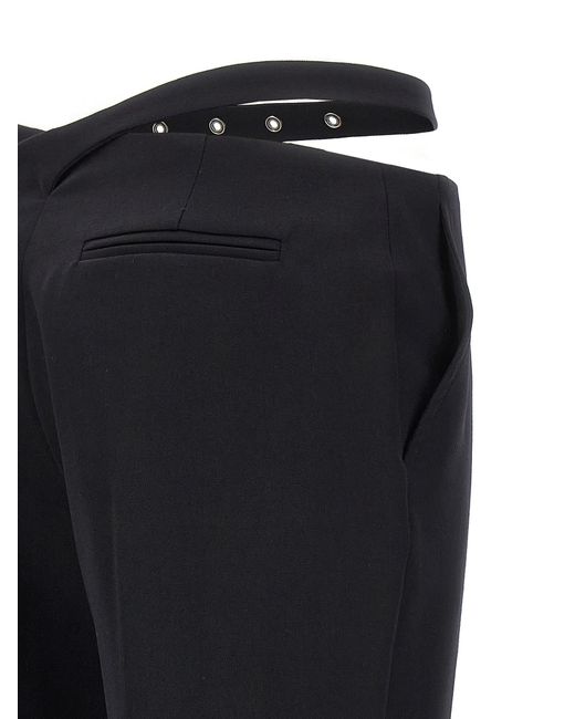 The Attico Blue Belt Detail Trousers Pants