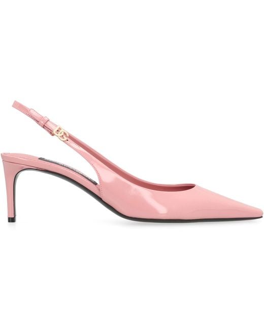 Dolce & Gabbana Pink Slingback Pumps Calf Leather