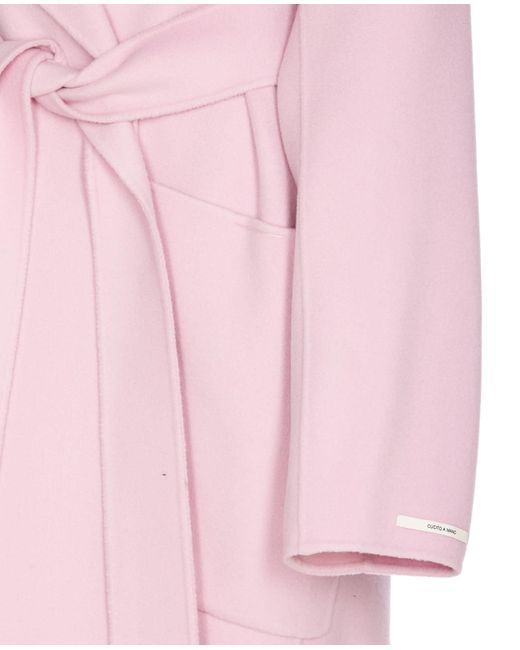 Sportmax Pink Single Breasted Coat