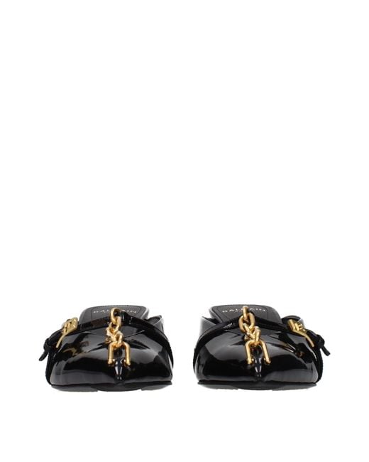Balmain Black Leather Platform Sandals