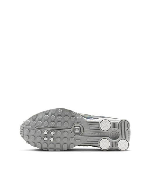 Nike Gray Shox R4 Iridescent Sneakers Shoes