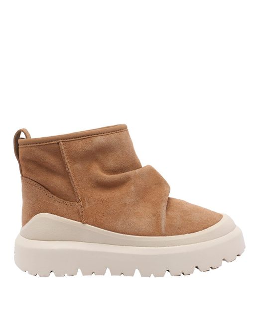 UGG Women's Brown Heritage Utility Mini Booties