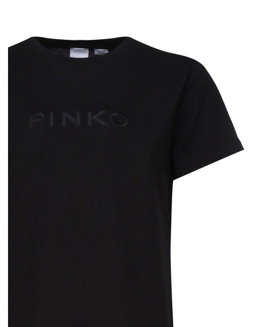 Pinko Black Logo Embroidery T-shirt
