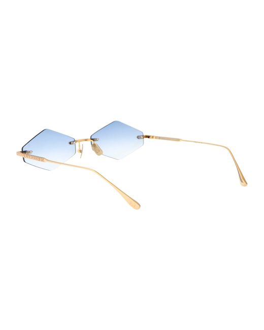 Anna Karin Karlsson Blue Crystal Nest Triangle Sunglasses