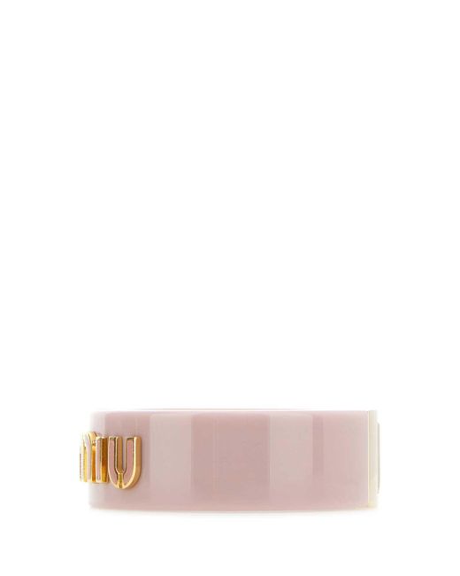 Miu Miu Pink Plexiglass Bracelet