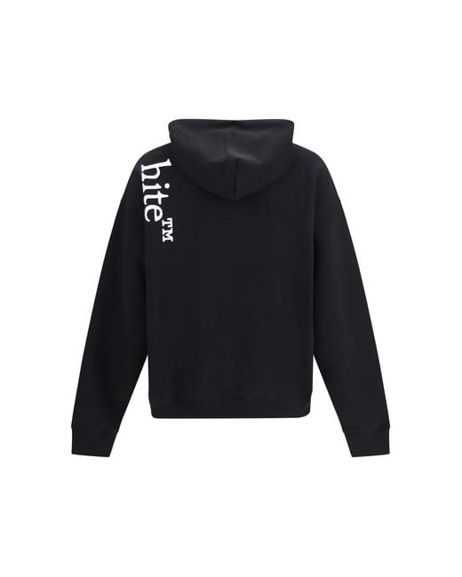 Off-White c/o Virgil Abloh Black Vertical Bookish Skate Hoodie Cotton Sweatshirts for men