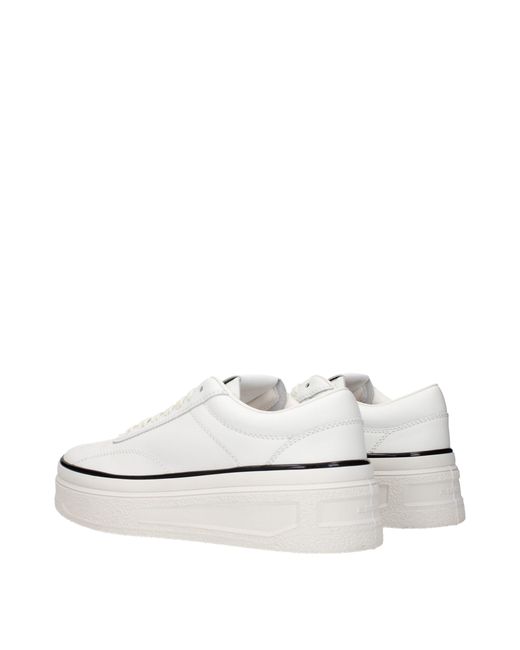 Jil Sander White Platform Laceup Sneakers