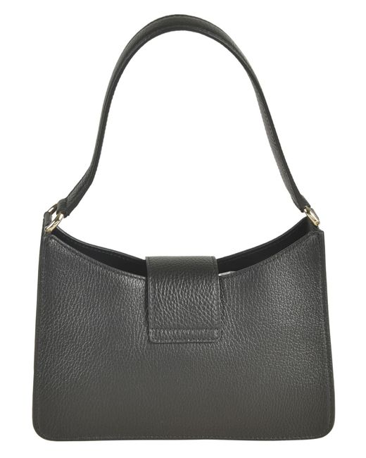 Furla Black Snap-lock Shoulder Bag