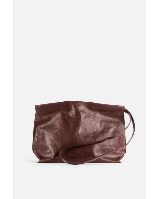 Bea Mombaers Brown East West Leather Shopper Bag Hand