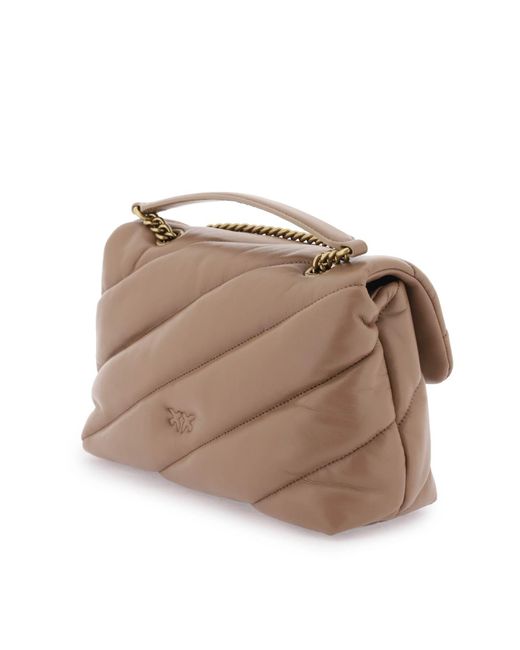 Pinko Brown 'love Classic Puff Maxi Quilt' Bag