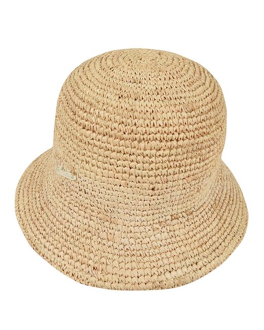 Borsalino Natural Rafia Crochet Bucket Hat
