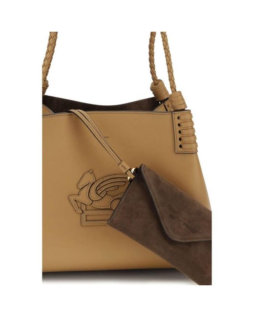 Etro Natural Shoulder Bags