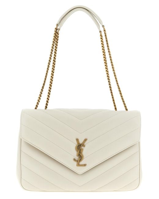 Saint Laurent Natural Loulou Large Shoulder Bag