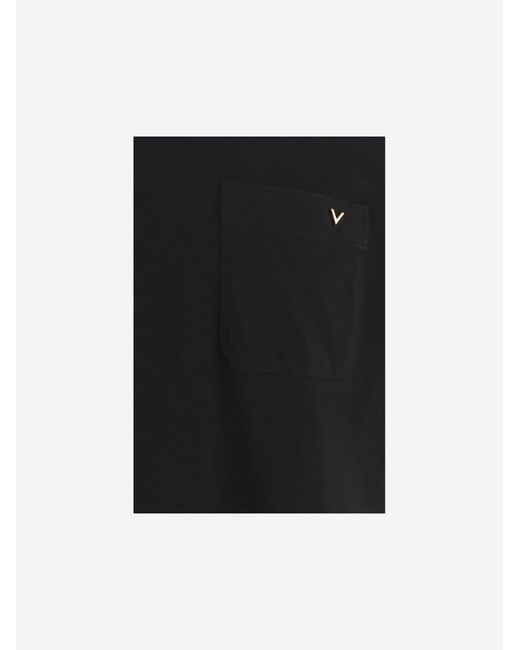 Valentino Black Cotton T-Shirt T-Shirts for men
