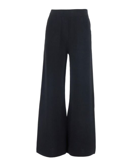 Max Mara Blue Pants Mxmfaida Viscose Trousers