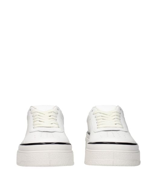 Jil Sander White Platform Laceup Sneakers