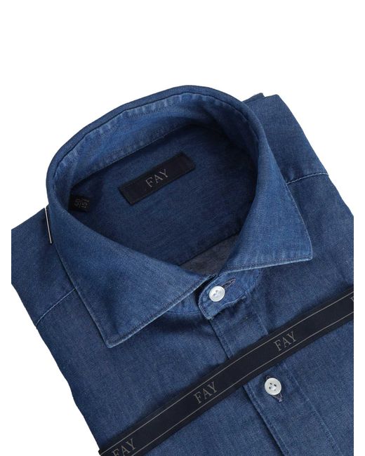 Fay Blue Blu Shirt for men