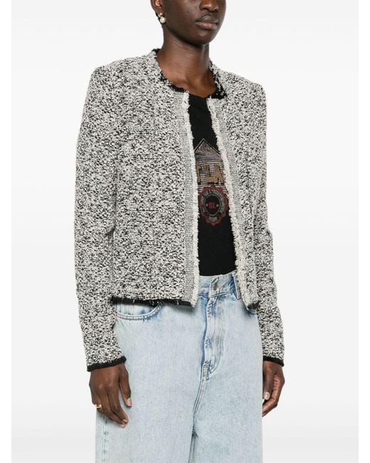 IRO Gray Hazela Cotton Blend Jacket