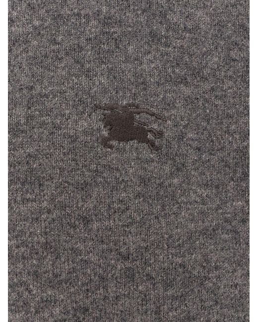 Burberry Gray Clifford Cashmere Sweater for men