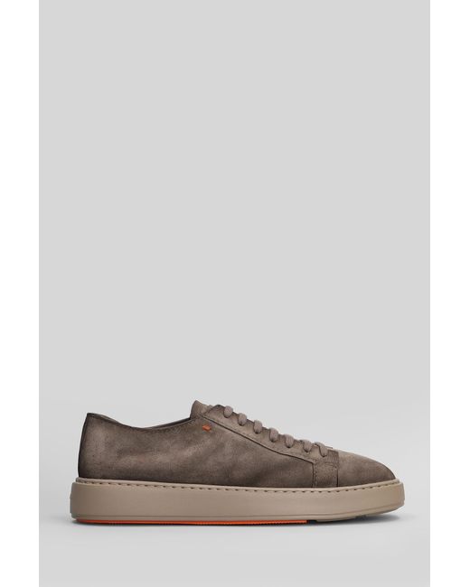 Santoni Men's Gray Godfrey Sneakers