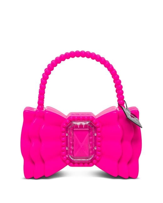 forBitches Fluo Pink Bow Bag In Tpu For Bitches