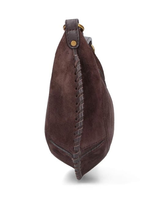 Isabel Marant Brown Oskan Moon Small Shoulder Bag