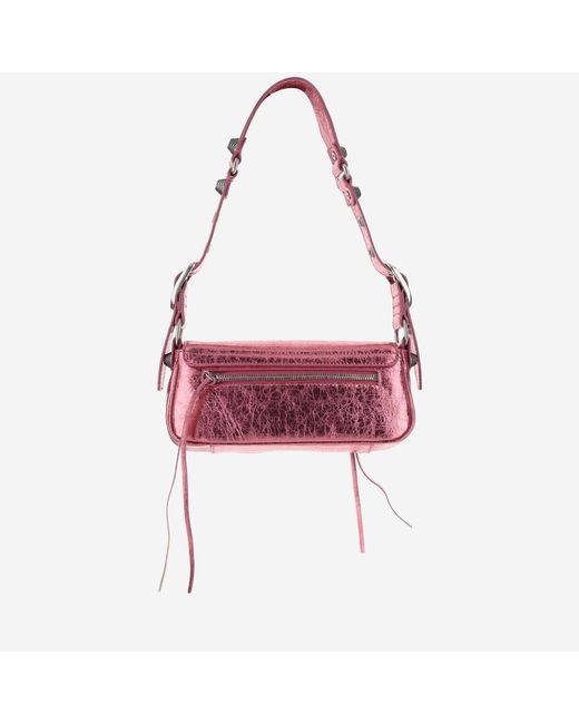 Balenciaga Red Le Cagole Xs Leather Shoulder Bag Lambskin