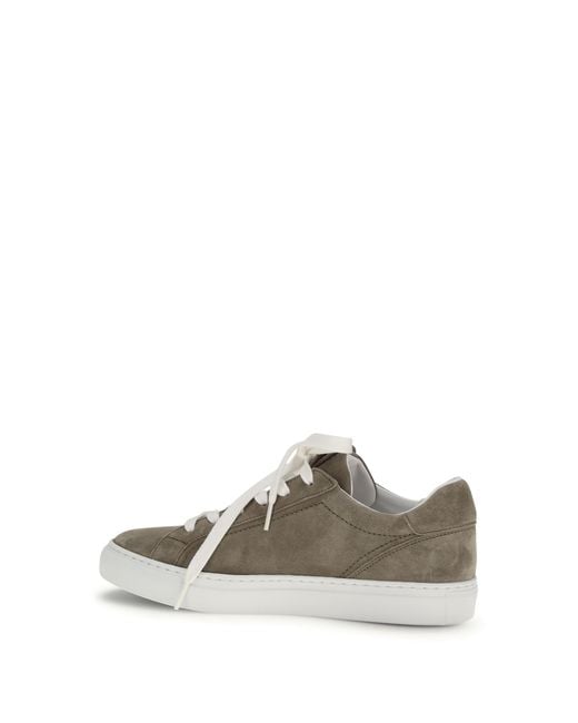 Brunello Cucinelli White Suede Sneakers Precious Loop Trainers