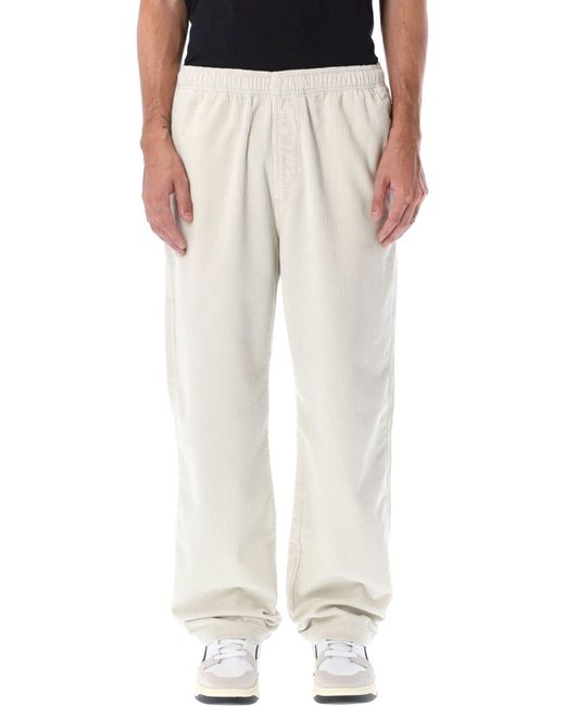 Stussy Wide Wale Corduroy Beach Pant in White for Men | Lyst