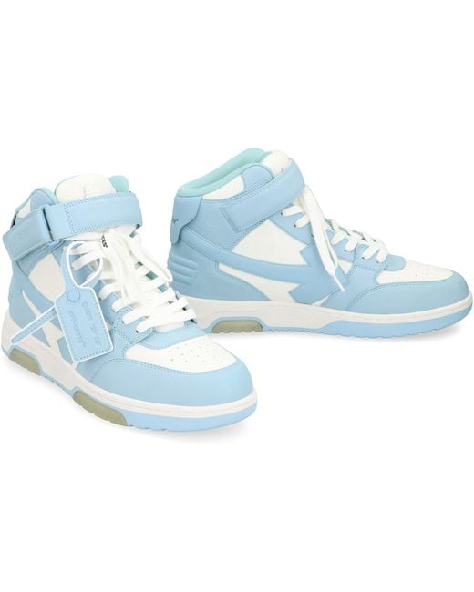 Off-White c/o Virgil Abloh Blue High-Top Sneakers Polyester Trainers for men
