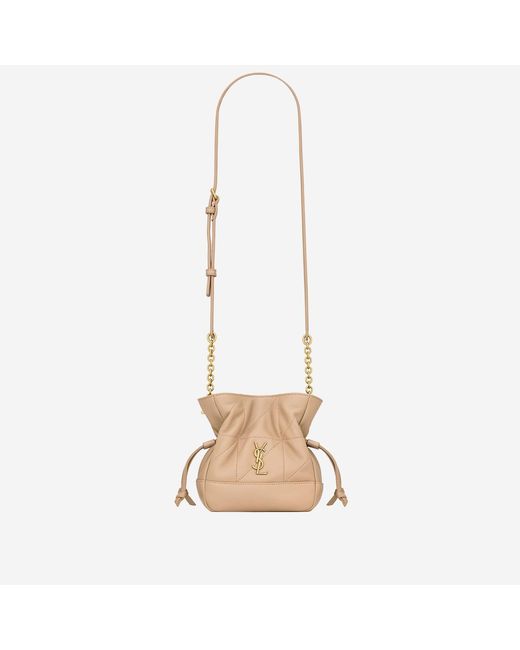 Saint Laurent White Leather Clutch Shoulder Bags