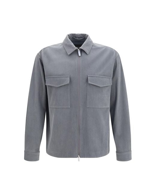 Laminar Blue Corduroy Zip Jacket Polyester for men