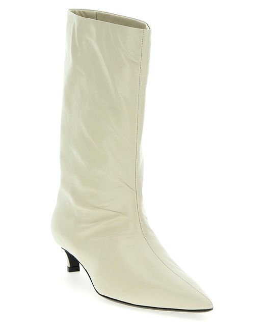 Jil Sander White Leather Ankle Boots Boots, Ankle Boots