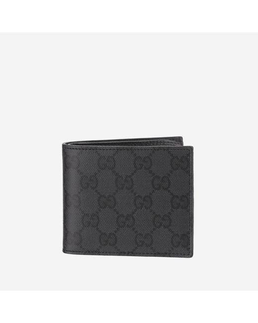 Gucci Black Bi-Fold Wallet Essence Classic for men