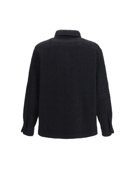 Valentino Blue Textured High-Neck Jacket for men