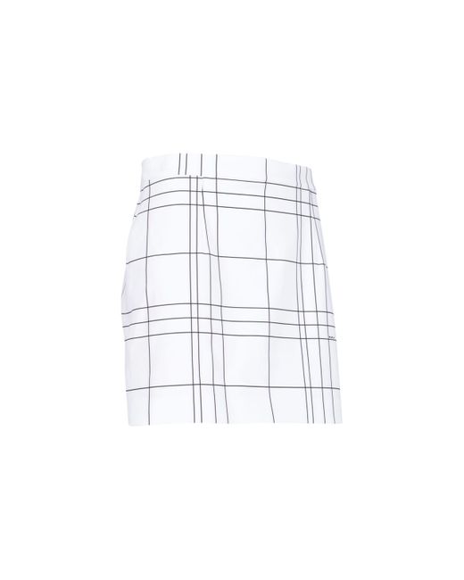 Marni White Check Mini Skirt