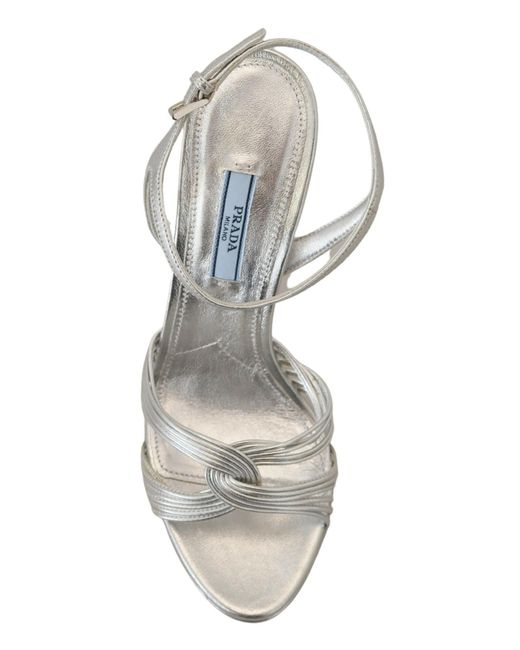 Prada Gray High Heel Sandals