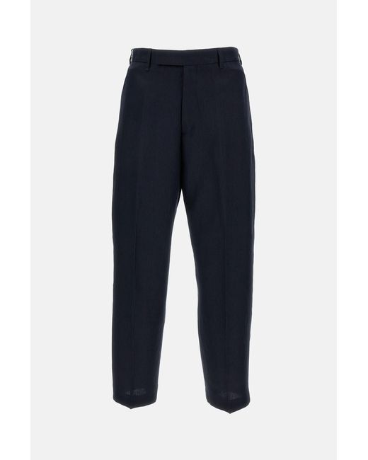 Paul Smith Blue Linen Trousers for men
