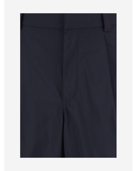 Bottega Veneta Blue Nylon Cargo Pants Polyester Trousers for men