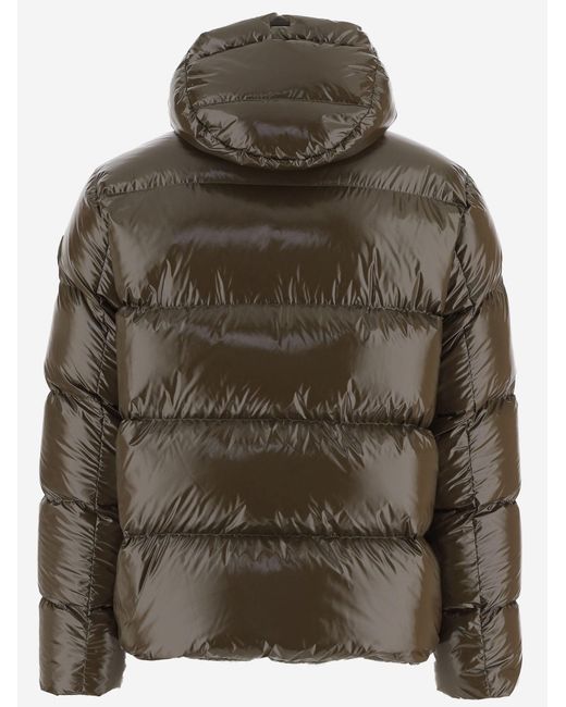Herno Green Down Jacket Quilted Nylon Padded for men