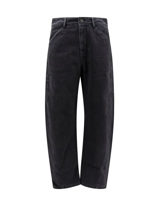 Lemaire Black Twisted Workwear Pants for men