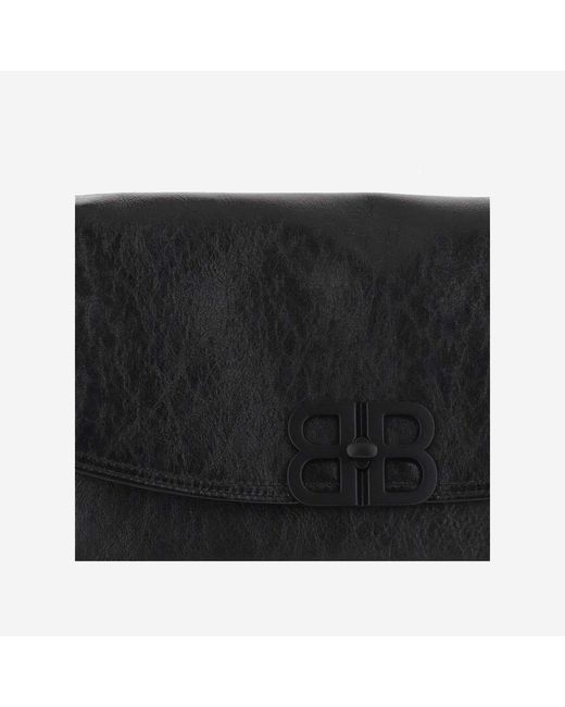 Balenciaga Black Flap Bag Medium Leather Calfskin Handbags